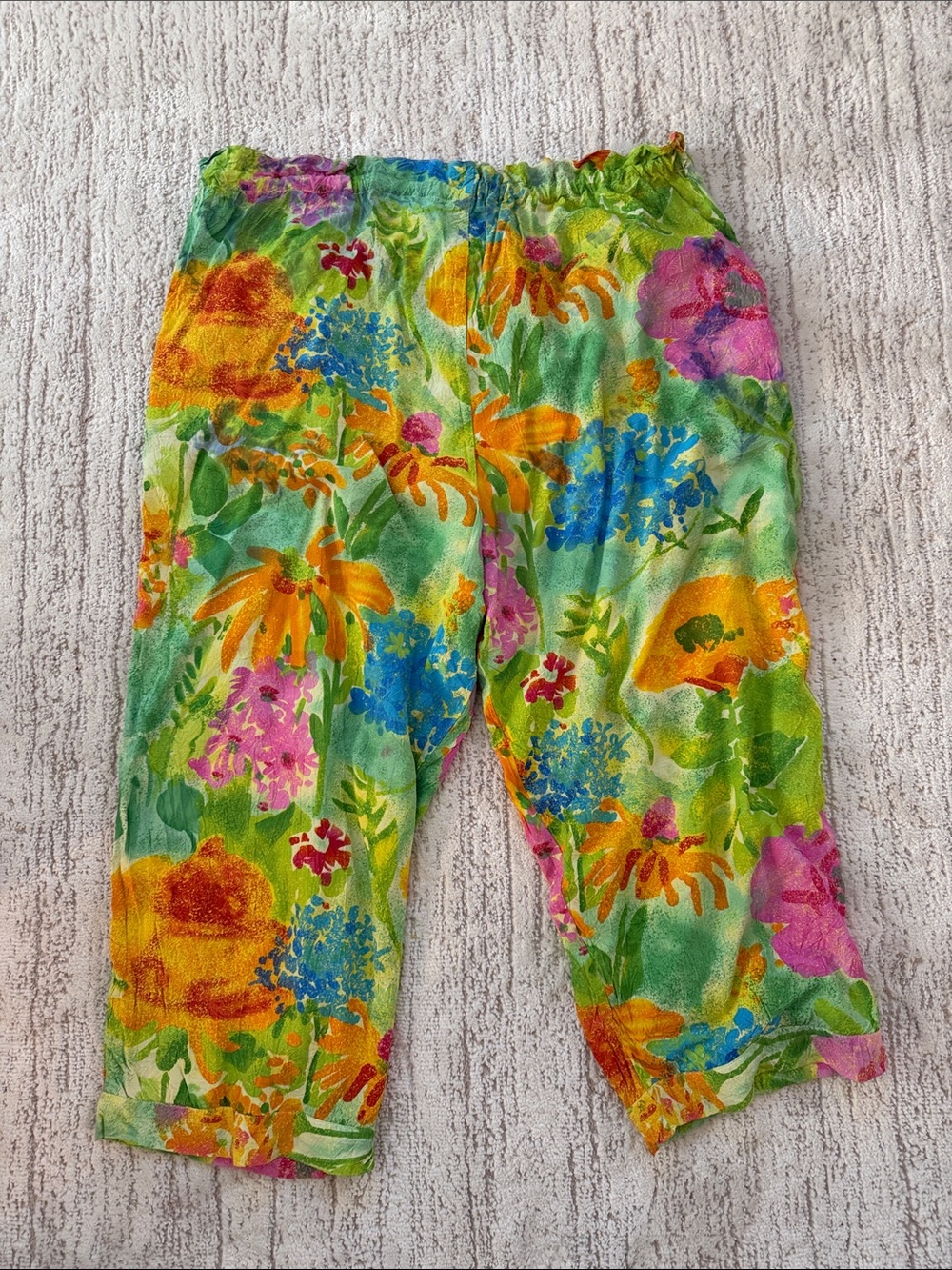 Vintage Jams World Summer garden capri pants XL - Picture 4 of 5